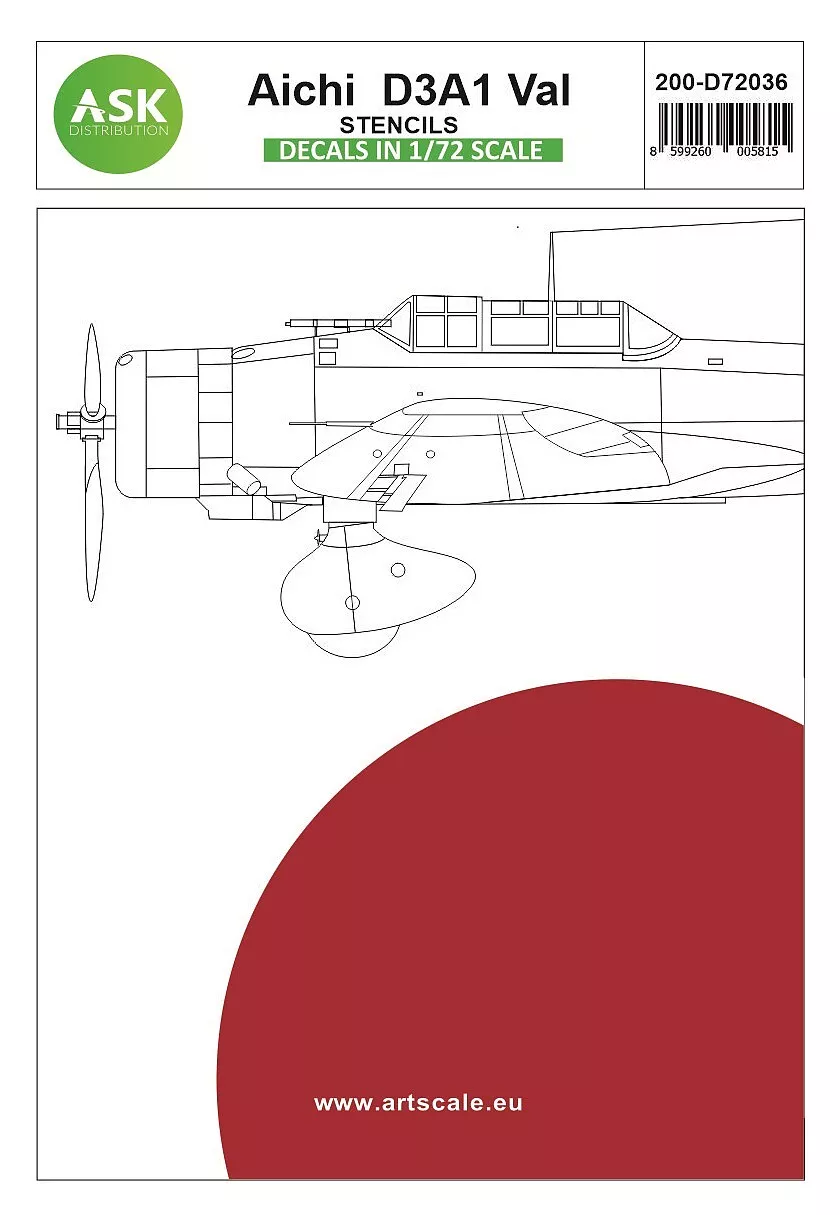 1/72 Artscale Aichi D3A1 Val – Stencils