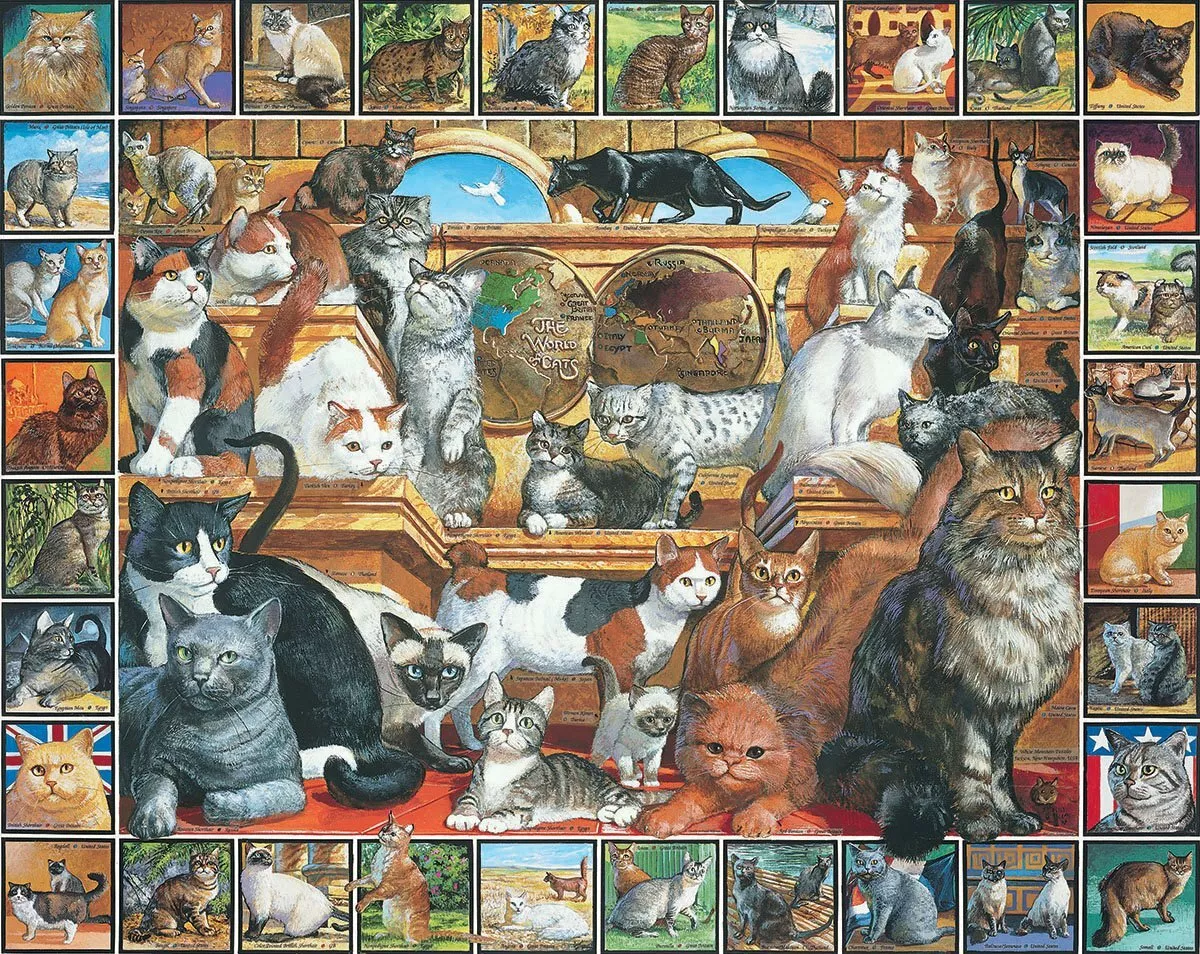 135 World of Cats Collage Puzzle