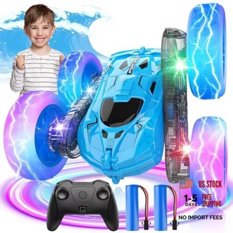 360 Glowing Wheel Remote Control Car with Body Lights and 4WD 2.4GHz