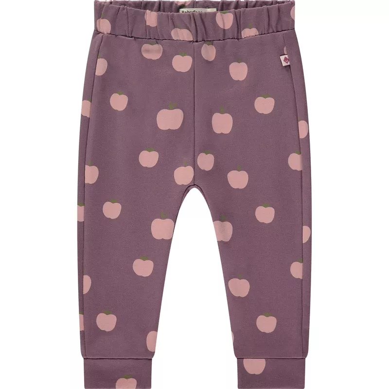 Allover Apple Print Sweatpants Purple