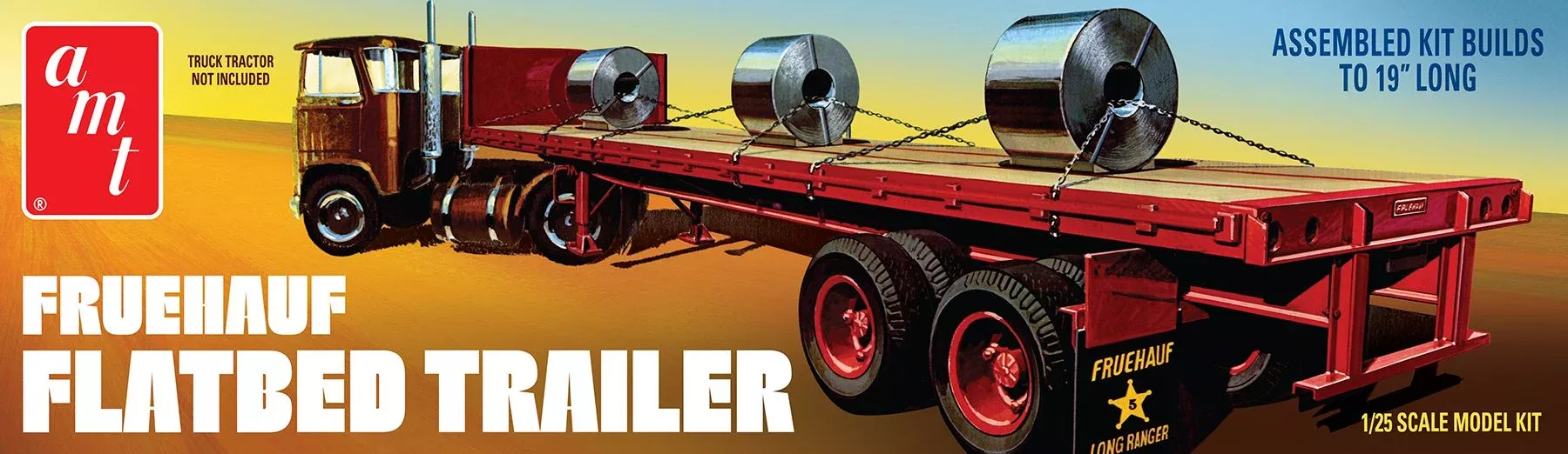 amt 1399 1/25 Fruehauf Flatbed Trailer Skill Level 3