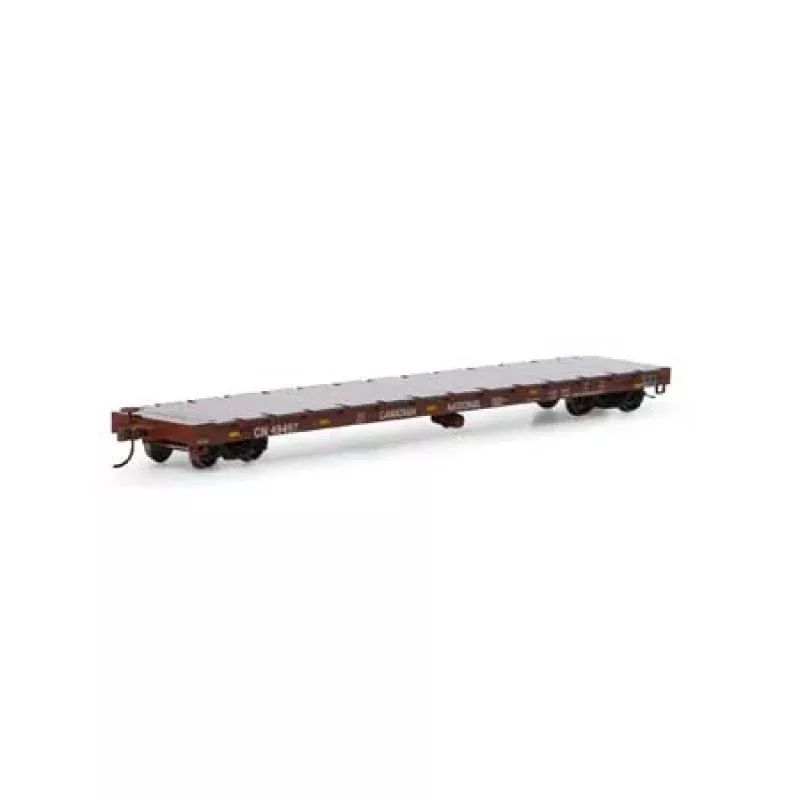 Athearn 97073 HO, 60' Flat Car, Canadian National, CN, 49497
