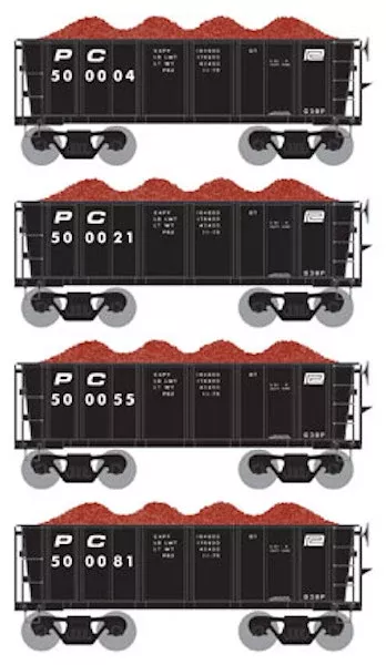 Athearn 97697 HO Scale 26′ Low Side Ore Car Penn Central PC