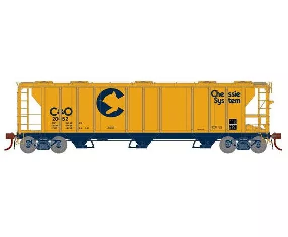 Athearn Genesis G73612 HO Scale PS-2 2893 Covered Hopper Chessie C&O 2052