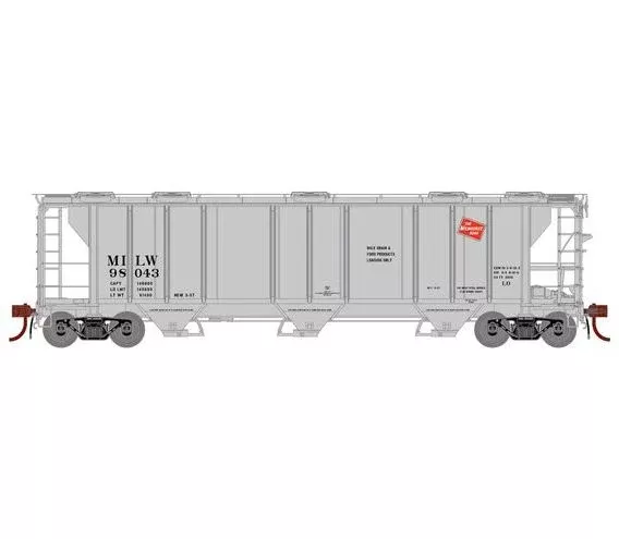 Athearn Genesis G73623 HO Scale PS-2 2893 Covered Hopper Milwaukee Road MILW 98043