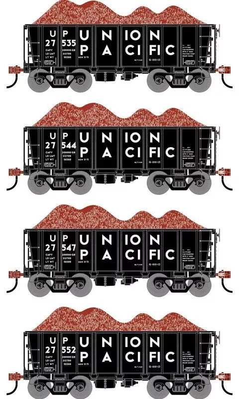 Athearn RTR 1700 HO Scale 26′ Ore Car Low Side w/Load Union Pacific UP
