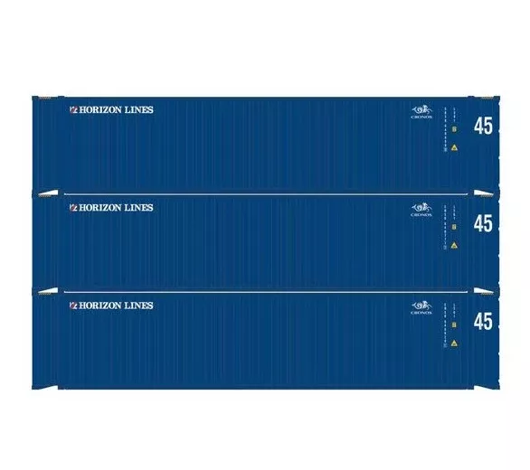 Athearn RTR 1832 HO Scale 45′ Container Horizon Lines / Cronos CRSU