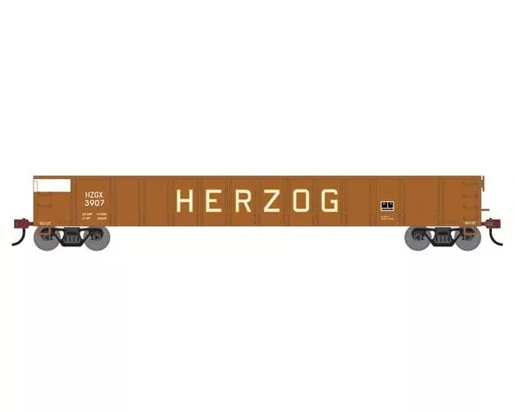 Athearn RTR 1863 HO Scale 52′ Mill Gondola Herzog HZGX 3907