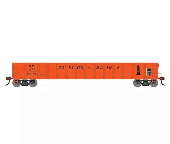 Athearn RTR 1869 HO Scale 52′ Mill Gondola Boston & Maine B&M 9072