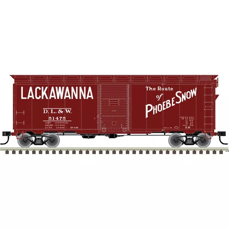 Atlas Trainman 20006237 Ho ’37 40’Boxcar Kit Lack 51475