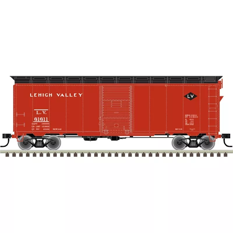 Atlas Trainman 20006242 Ho ’37 40’Boxcar Kit Lv 61881