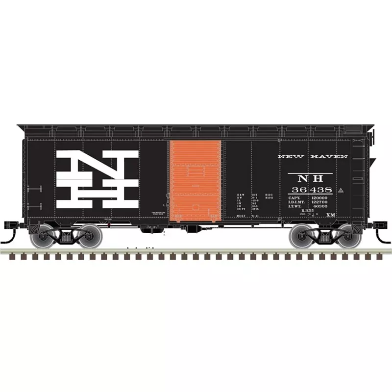 Atlas Trainman 20006246 Ho ’37 40’Boxcar Kit Nh 36410