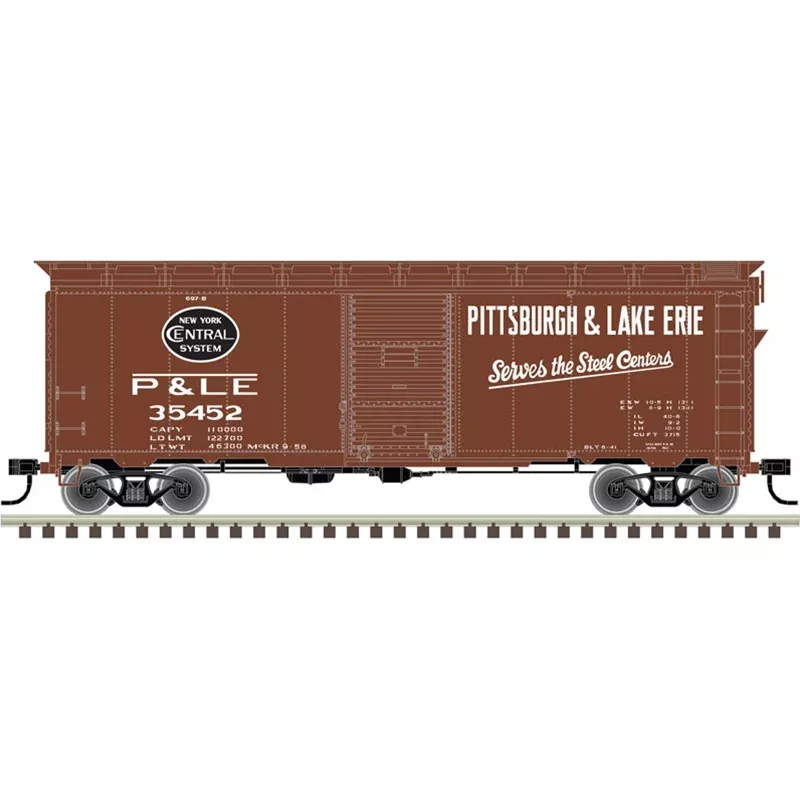 Atlas Trainman 20006249 Ho ’37 40’Boxcar Kit P&Le 35305