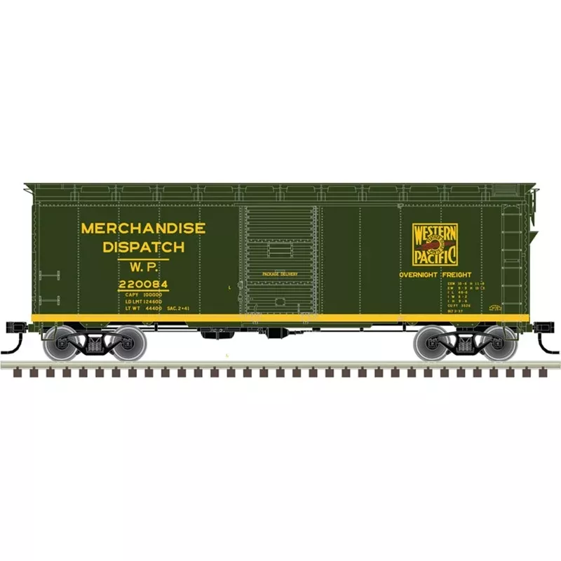 Atlas Trainman 20006263 Ho ’37 40’Boxcar Kit Wp 220194