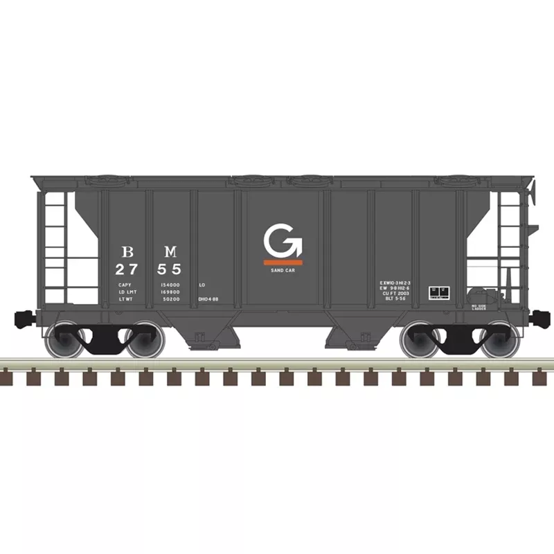 Atlas Trainman 20006551 Ho Ps-2 Cvd Hopper B&M 2758