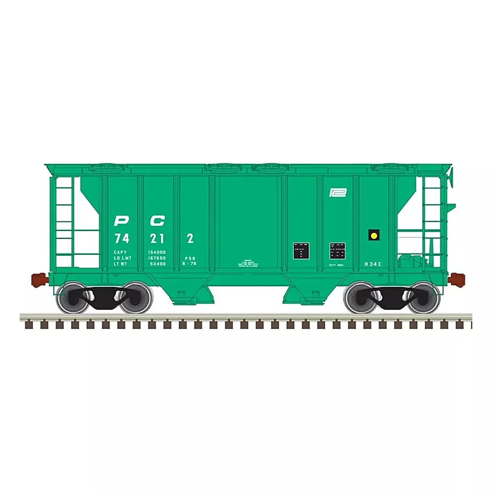 Atlas Trainman 20006552 Ho Ps-2 Cvd Hopper Pc 74212