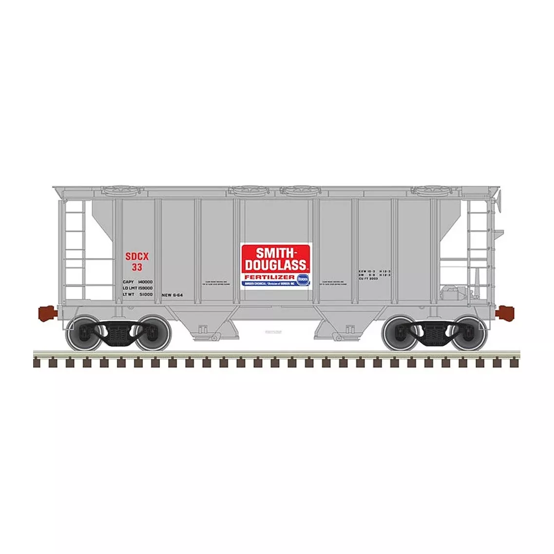 Atlas Trainman 20006558 Ho Ps-2 Cvd Hopper Sdcx 27