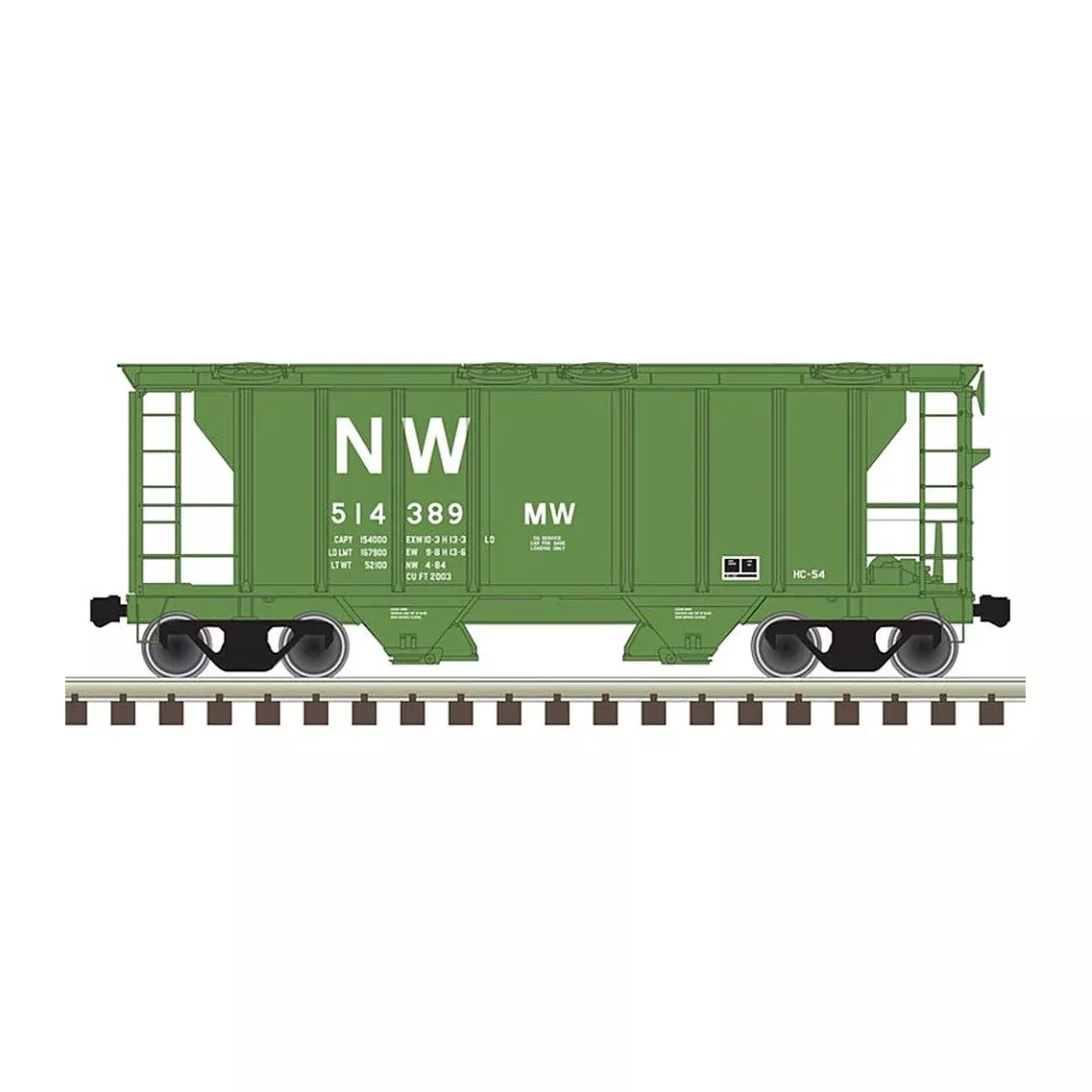 Atlas Trainman 20006563 Ho Ps-2 Cvd Hopper N&W 514405