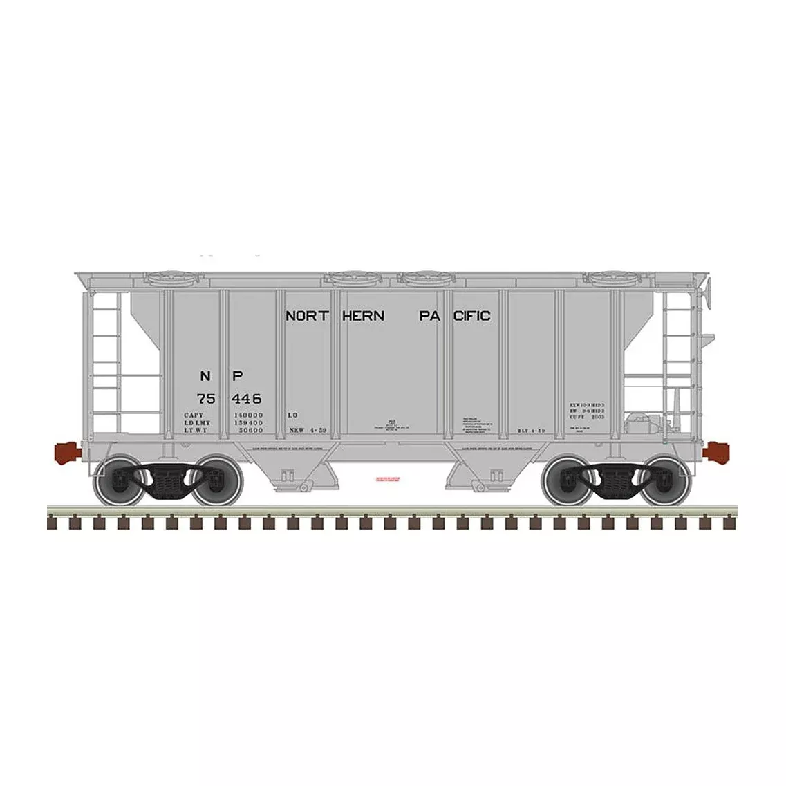 Atlas Trainman 20006565 Ho Ps-2 Cvd Hopper Np 75422