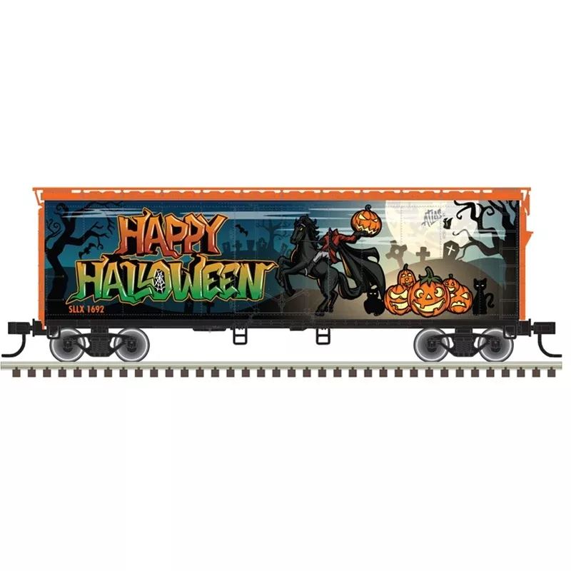 Atlas Trainman 20006765 Ho 40’Pg Boxcar Halloween Special 1692