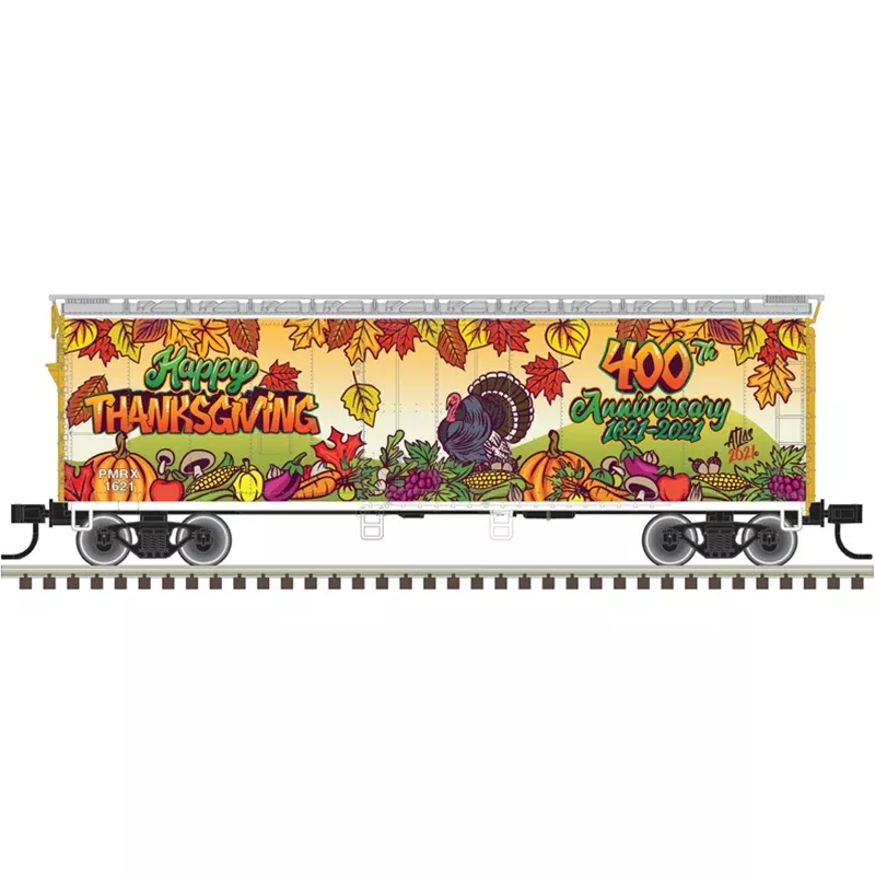 Atlas Trainman 20006766 Ho 40’Pg Boxcar Thanksgiving Special1621