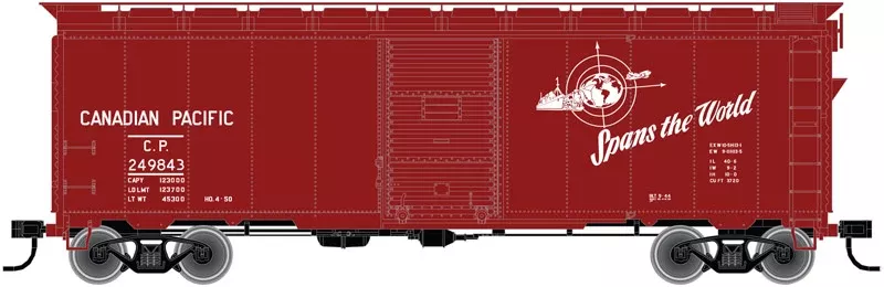 Atlas Trainman 21000050 Ho ’37 40’Boxcar Kit Cp 249935