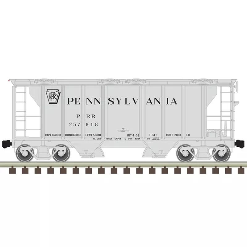 Atlas Trainman 50005911 N Scale PS-2 Covered Hopper PRR 257918