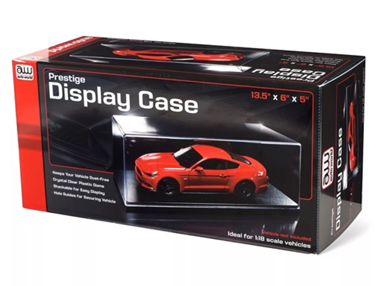 Auto Plastic Display Showcase w/Black Base