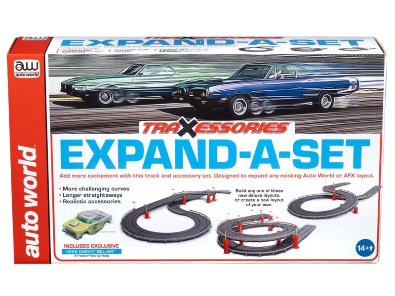 Auto World TRX112 HO Scale 7′ Track & Accessory Expand-A-Set