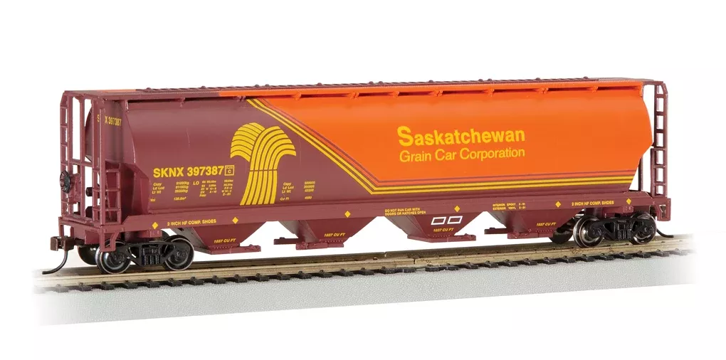 Bachmann 19140 HO Scale 4 Bay Covered Hopper Saskatchewan Wheat SKNX