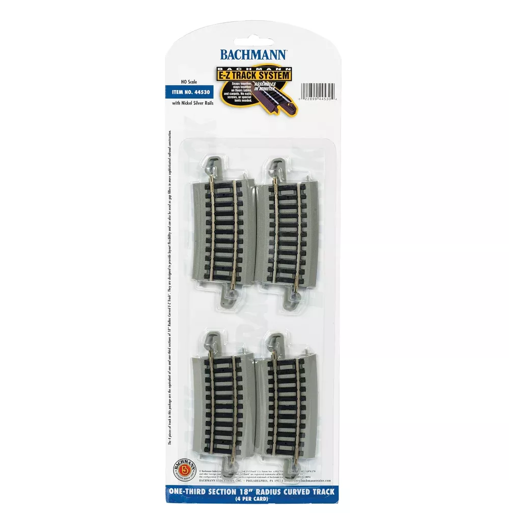 Bachmann 44530 HO Scale E-Z Track 18" Radius 1/3 Curve