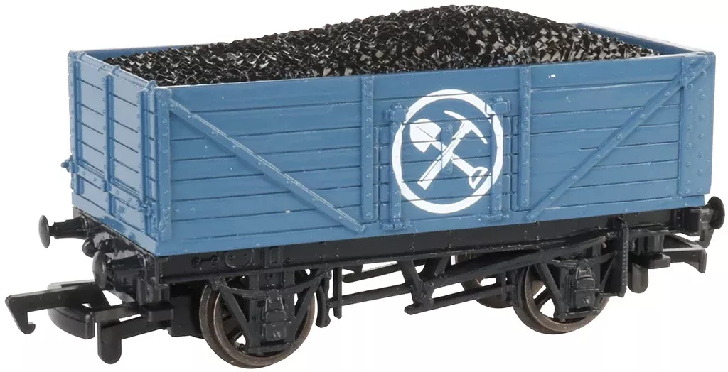 Bachmann 77001 HO Scale Thomas and Friends Blue Mining Wagon with Load