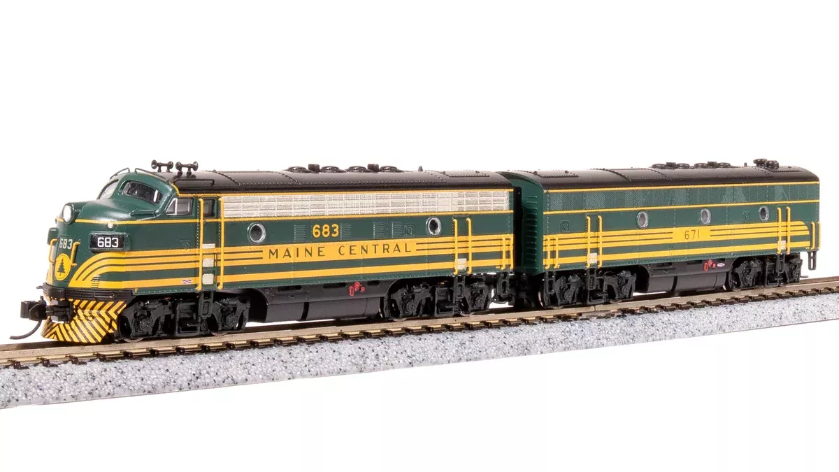 BLI 7723 N Scale EMD Diesel F3A / Unpowered B Set Maine Central MEC 683/671B Paragon4 DCC