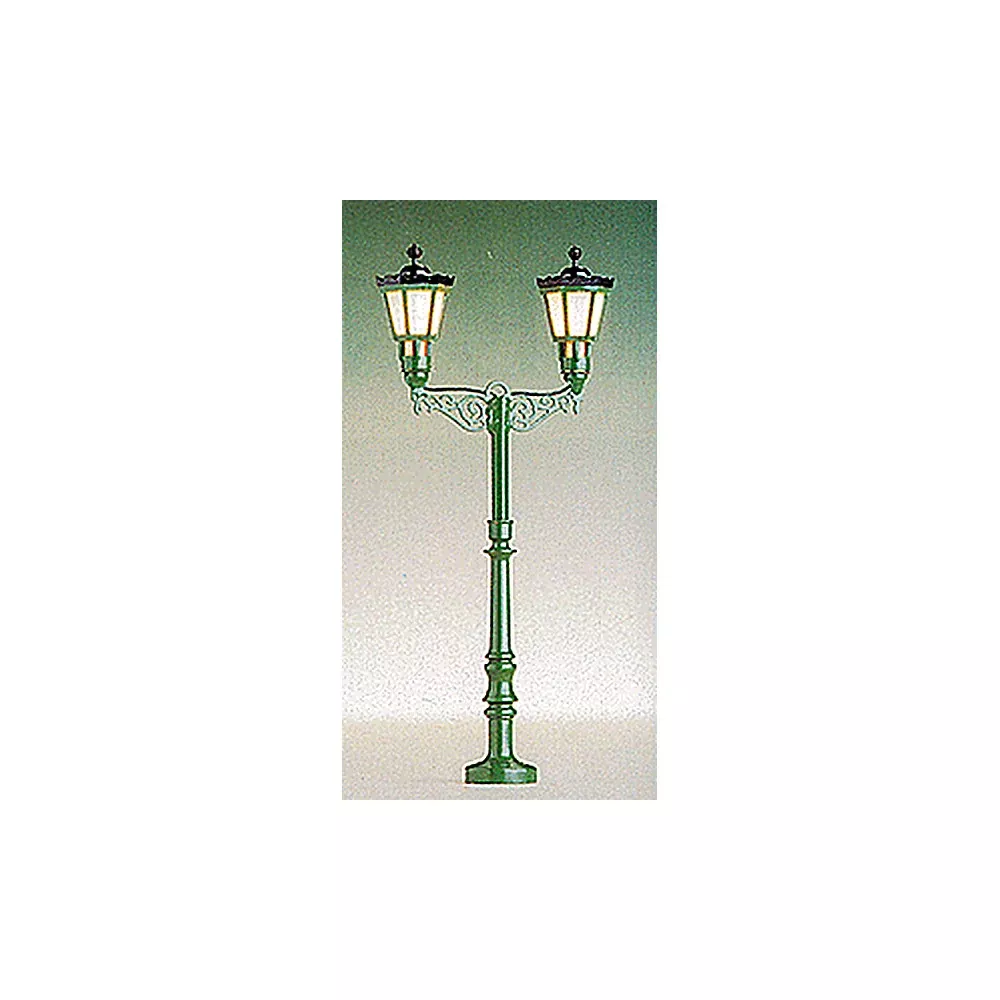 Brawa 5226 HO Scale Historic Park Light — Double-Arm Upright, 3-1/2″ Height