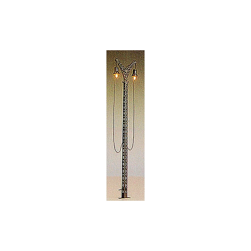 Brawa 5520 HO Scale Lattice Mast Light — Two Arm, 6″ High