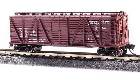Broadway Limited 6592 N Scale PRR K7 Stock Car No Sound 2-Pack – Ready to Run — Nickel Plate (Boxcar Red)
