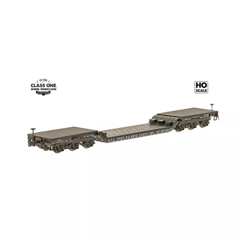 Class One Model Works 230 HO, Heavy Duty Flat Car, ACL, 79100