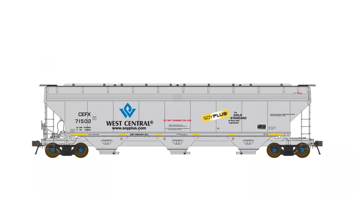 Class One Model Works FC00500 HO Scale ARI 5200 Covered Hopper "SOYPLUS" CEFX 71502