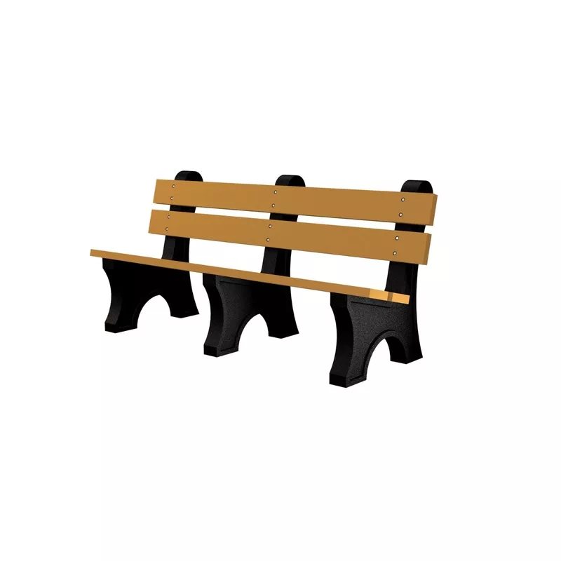 Colonial Recycled Plastic Park Bench Brown