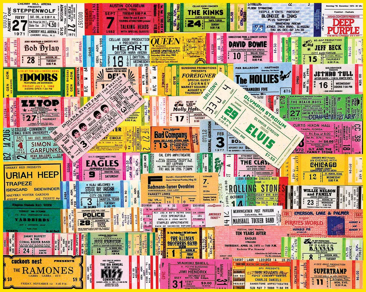 Concert Tickets (1844pz) – 1000 Piece Jigsaw Puzzle