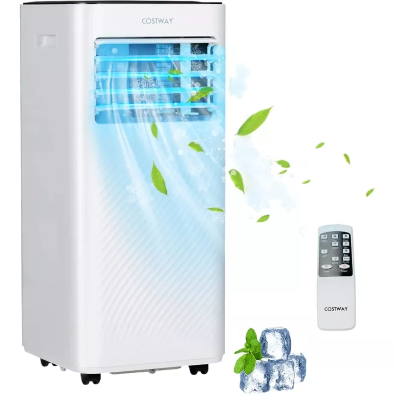 Costway 10000 BTU Portable Air Conditioner 4 Modes 93548126 New Black