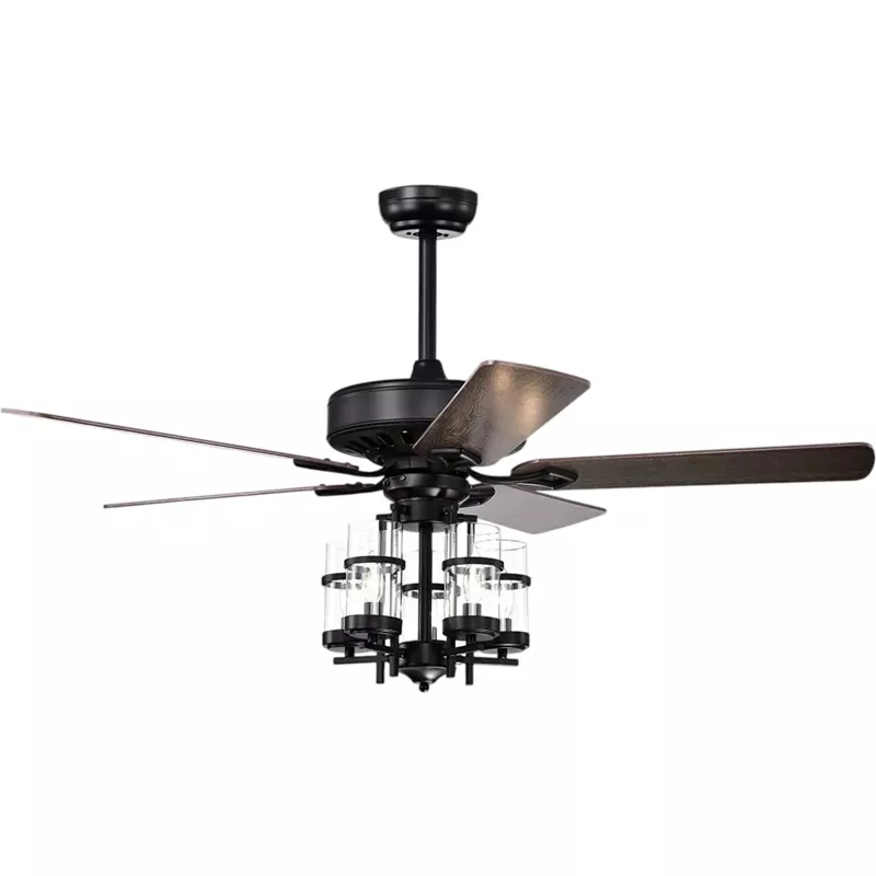 Costway 50″ Noiseless Ceiling Fan Light Black 81953026 New