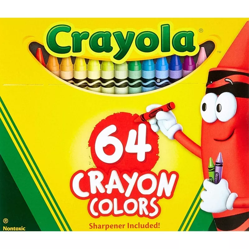 Crayola – 64 pen. Crayons – Non-Peggable
