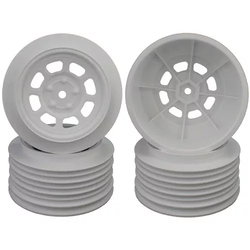 DE Racing DERDS4FW White Speedway SC Wheels for 2WD Slash Fronts