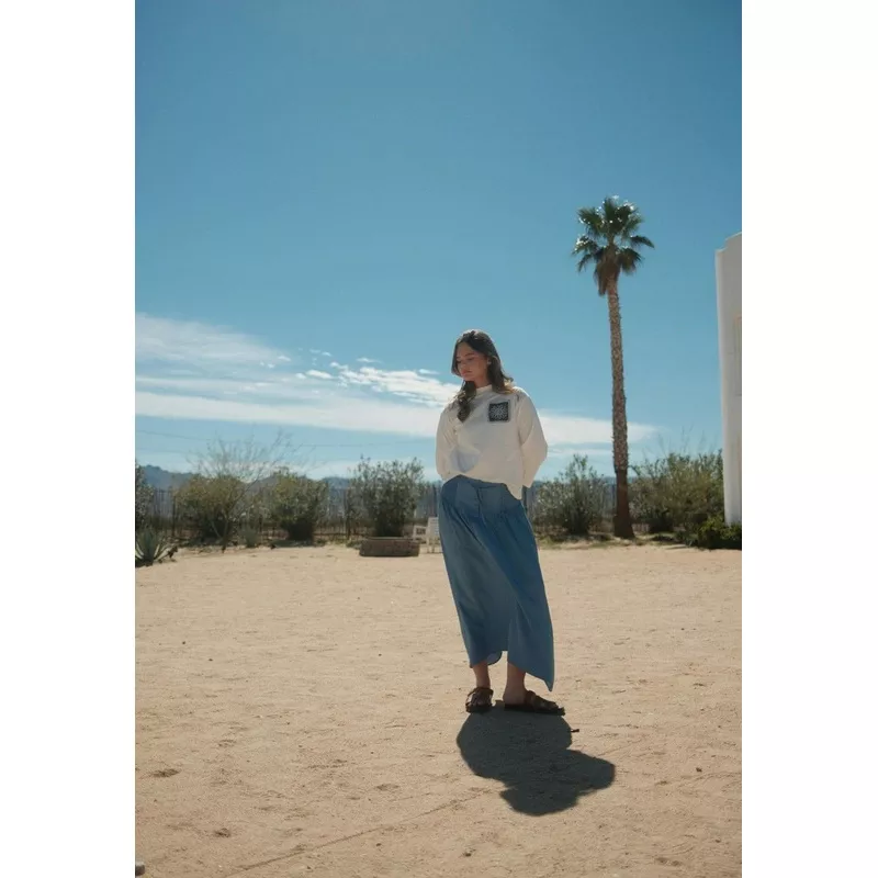 DENIM TIE SKIRT