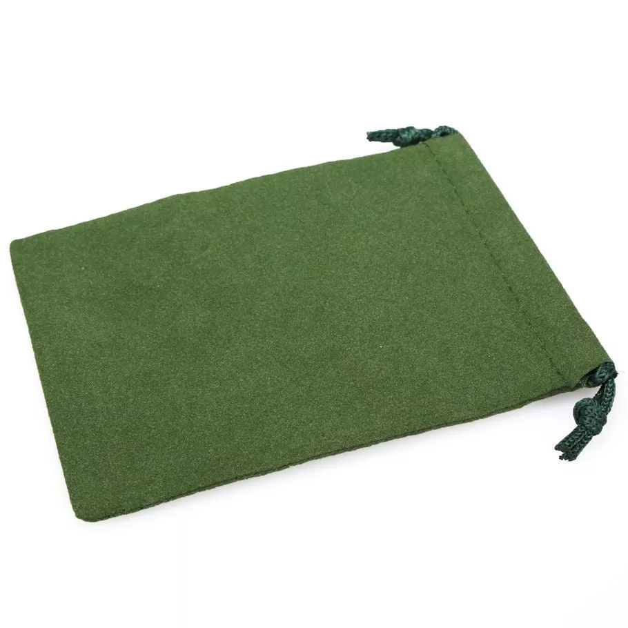 Dice Bag: Small Suede Cloth Green