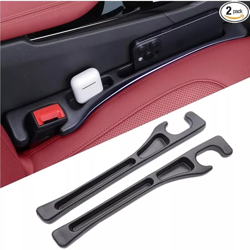 EnzeroTools Car Seat Gap Filler2-Pack No-Drop Seat Side Organizer with Phone Holder, Universal Fit