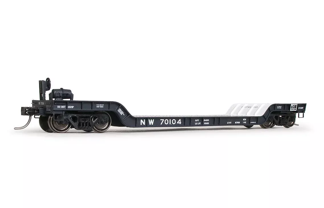 Exactrail Evolution EE1764-2 HO Scale Depressed Center Flatcar Norfolk & Western NW 70105