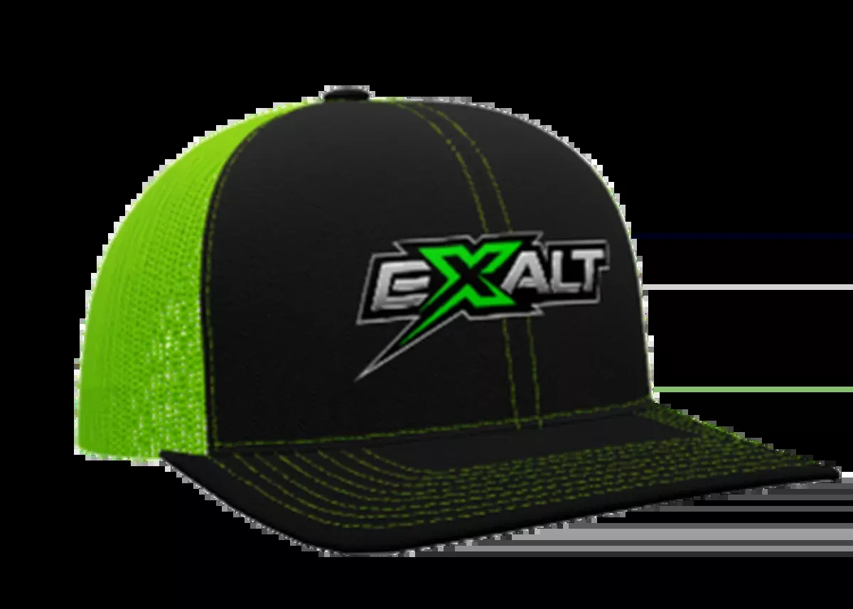 EXALT 104GN Exalt Snapback Hat, Flo Green / Black