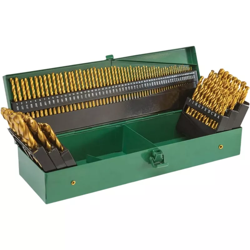 Grizzly T33684 Drill Bit Set PRO M2 HSS TiN-Coated 115-Pc New